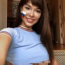 Ростовская модель Мария Лиман поддержала Россию перед матчем с Египтом